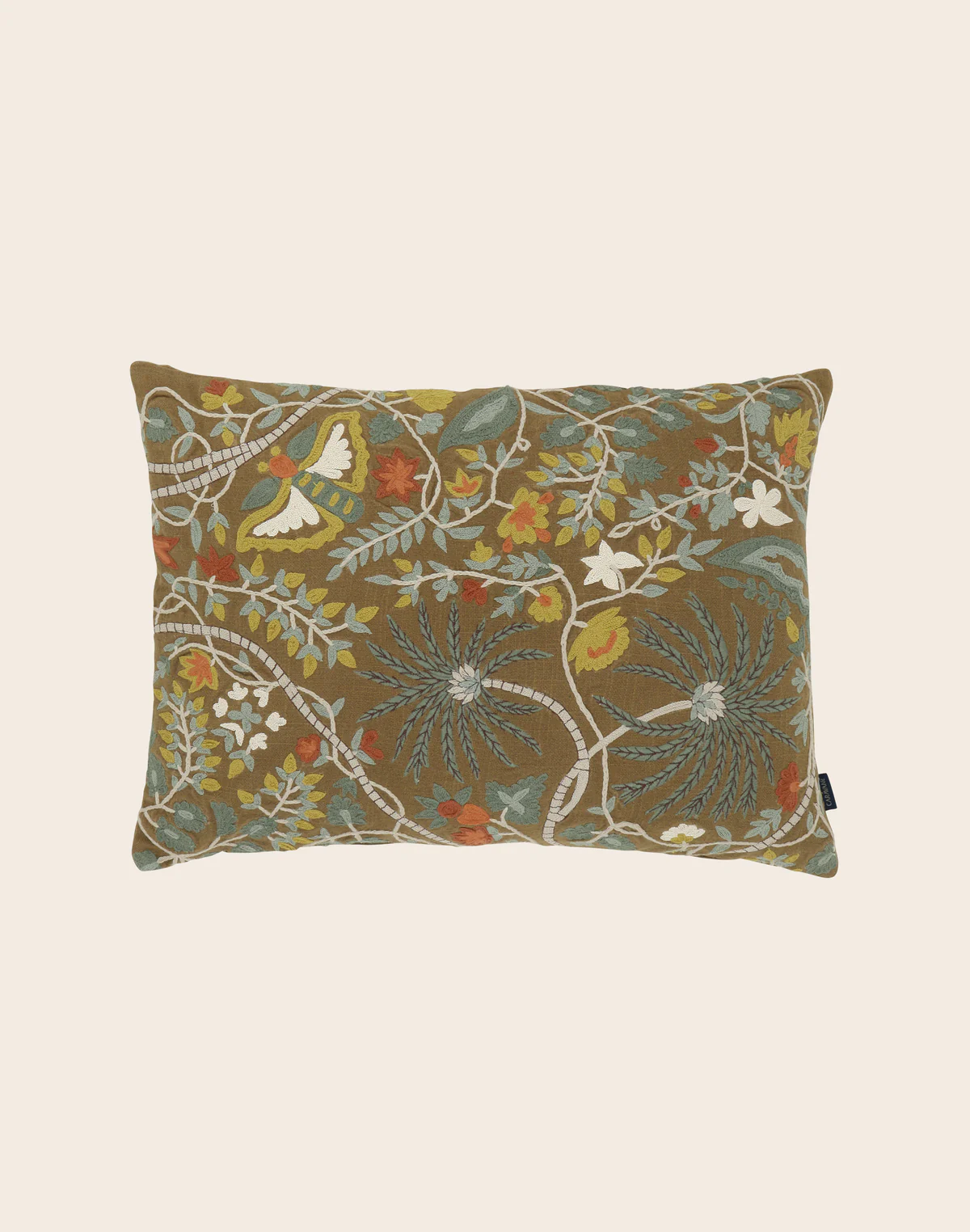Housse de coussin Papilio coton brodée